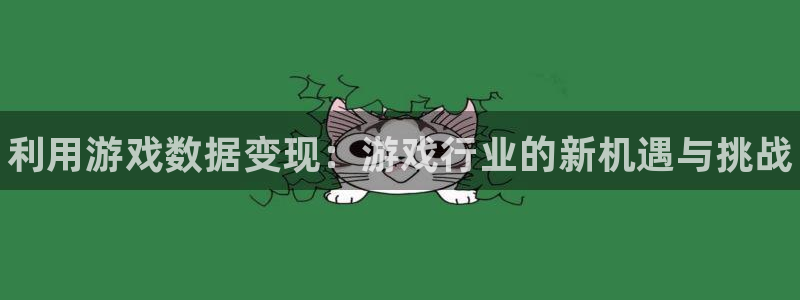 杜邦娱乐4开户：利用游戏数据变现：游戏行业的新机遇与挑战