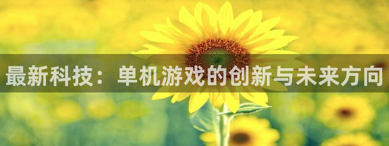 杜邦娱乐平台负责人：最新科技：单机游戏的创新与未来方向